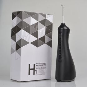 H1 IPX7 320ml 1800 Times Minute Black Color Rechargeable Electric Oral Irrigator Water Flosser