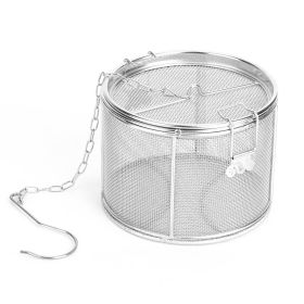 Stainless Steel Tea Ball Strainer Soup Seasonings Seperation Basket Spice Filter 14 x 10cm