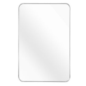 Silver 24x36 Inch Metal Rectangular Mirror