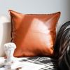 SOGA 45cm Light Luxury Urban Simulated Leather Wide Edge Throw Pillow