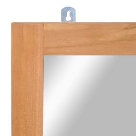 vidaXL Wall Mirror Solid Teak 50x70 cm