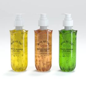 Sefralls Petal Body Wash Set Shower Gel Set Rose Jasmine Petals Kiwi Deep Cleaning Refresh Foaming Lasting Fragrance Gentle Bath