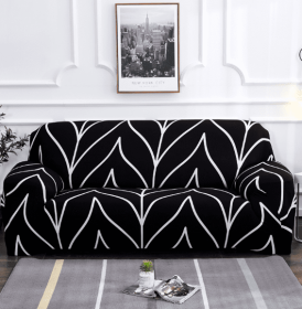 Elastic Universal Sofa Cover (Option: Black-195 230cm)