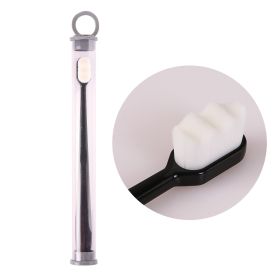 Ultra-fine Toothbrush Super Soft Bristle Deep Cleaning Brush Portable For Oral Care Tools Teeth Care Oral Cleaning Travel (Option: Wavy black white)