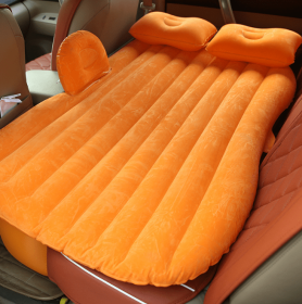 Car Inflatable Bed (Color: Orange)