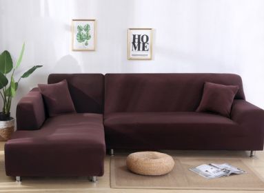 Solid Corner Sofa Covers Couch Slipcovers Elastica Material Sofa Skin Protector Cover Sofa Armchair (Option: 24-Quadruple seat)