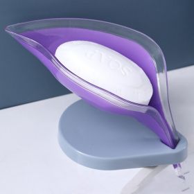 Soap Holder Sink Sponge Drain Box Creative Suction Cup (Option: A Purple-1pc)