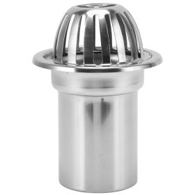 Roof Floor Drain Stainless Steel Non Blocking Balcony Outdoor Rain Bucket Drainage Parts Round 4in (Option: Circular 4 inches)