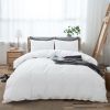 100% Washed Cotton Duvet Cover Set, Durable Fade-Resistant Natural Bedding Set (No Comforter)