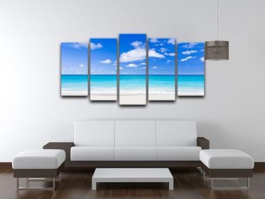 Foul Bay Barbados 5 Split Panel Canvas (Type: Standard Framed Canvas Print (Split-Panel), size: 84" x 40" / 214cm x 100cm (Approx))